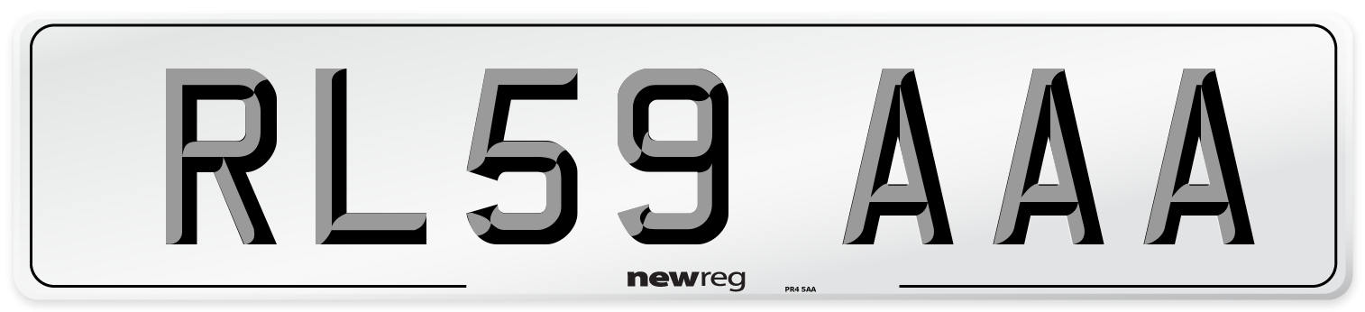 RL59 AAA Number Plate from New Reg